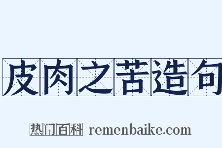 皮肉之苦造句是什么意思的图片